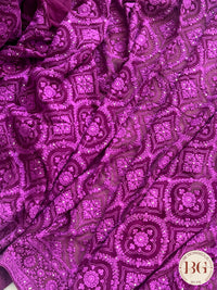 Chikankari on gerogette with sequin - Megenta Purple