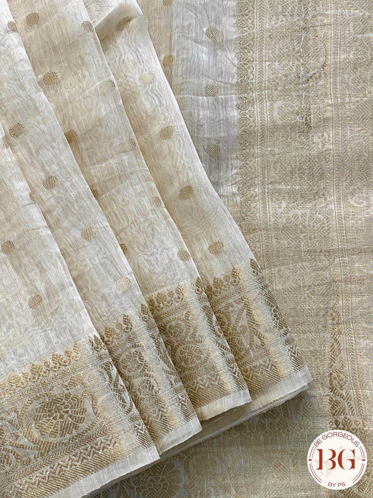 Banarasi Khaddi Tussar Saree with weaving