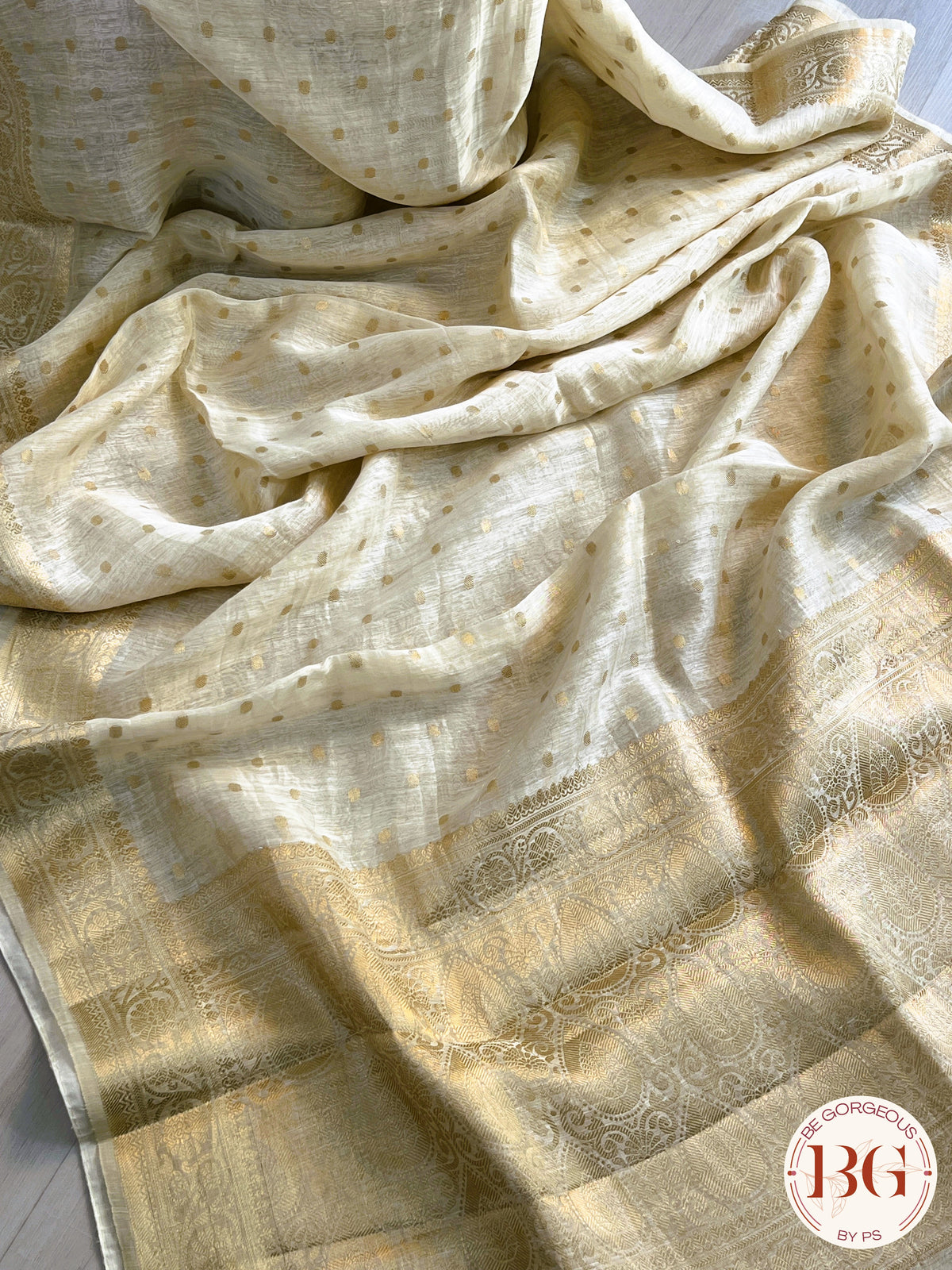 Banarasi Khaddi Tussar Saree with weaving