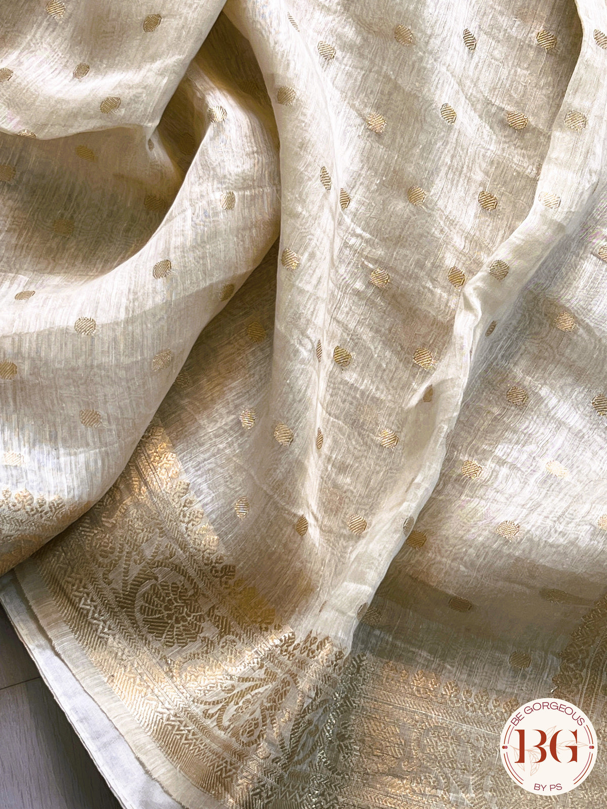 Banarasi Khaddi Tussar Saree with weaving