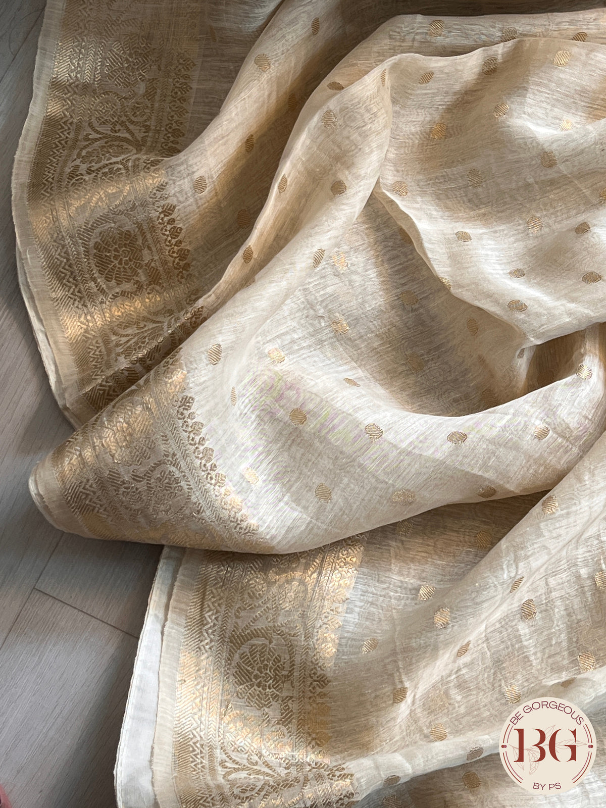 Banarasi Khaddi Tussar Saree with weaving