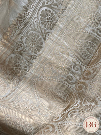 Banarasi Khaddi Tussar Saree with weaving