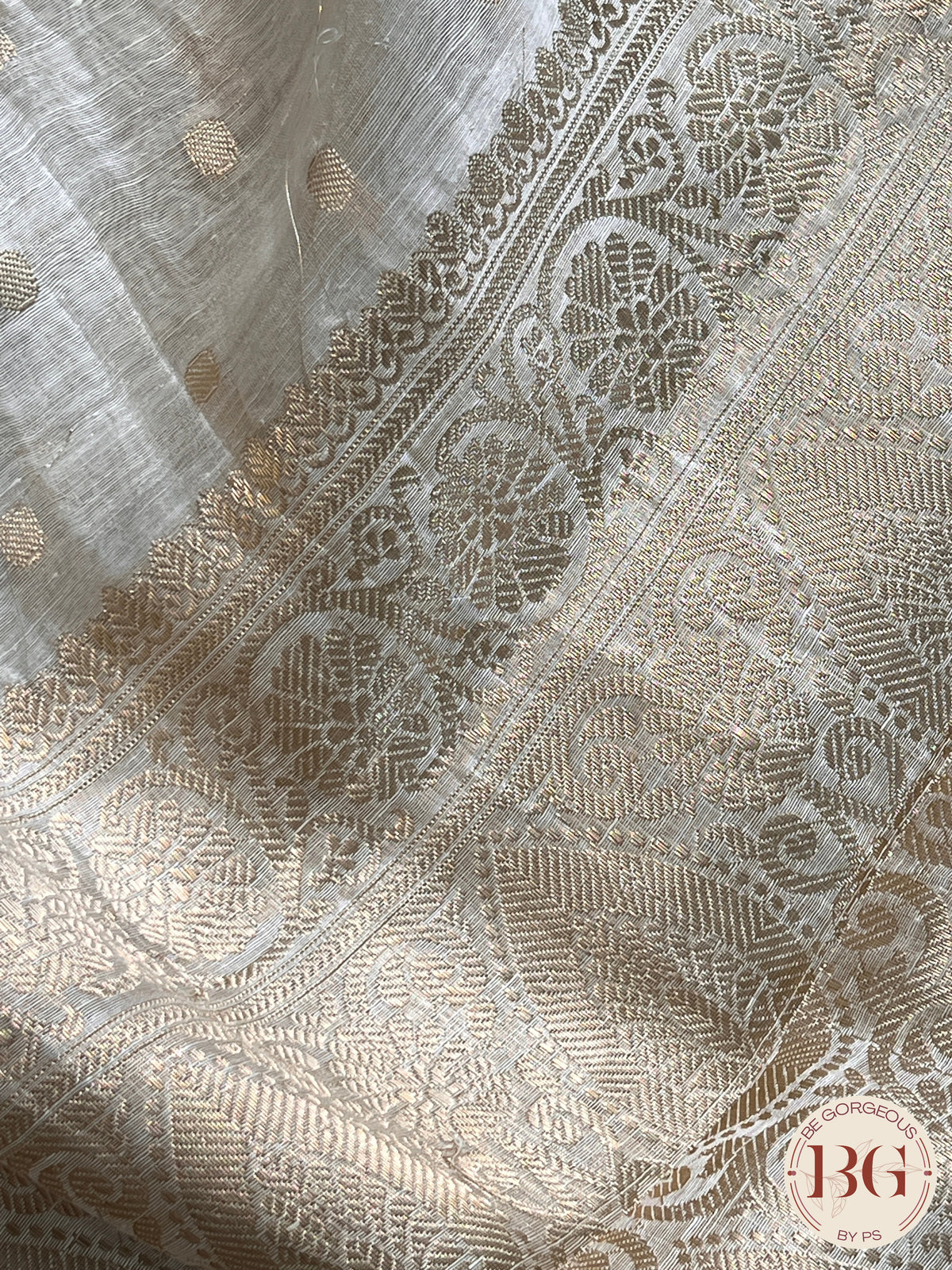 Banarasi Khaddi Tussar Saree with weaving