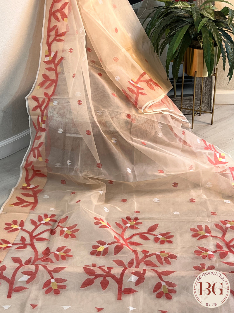 Handloom Silk saree color - peach