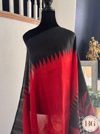 Murshidabad Silk saree color - red