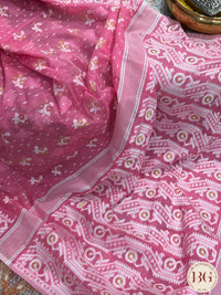 Jamdani soft muslin - pink