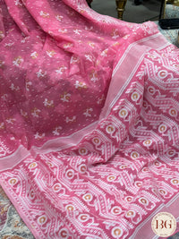 Jamdani soft muslin - pink