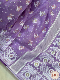 Jamdani soft muslin - light purple