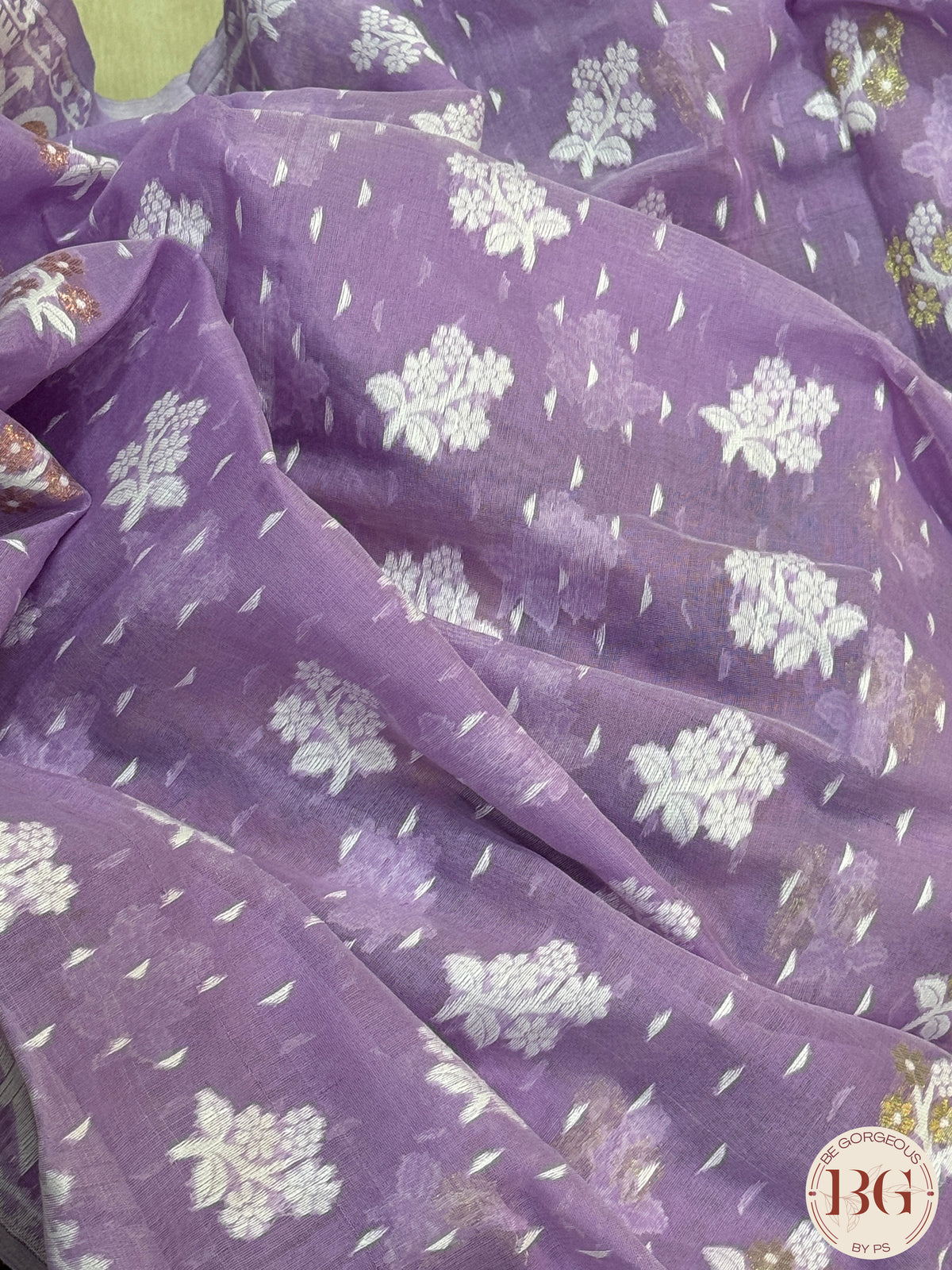 Jamdani soft muslin - light purple