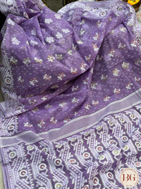 Jamdani soft muslin - light purple