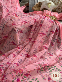 Organic Vegan Tulsi saree - Pink