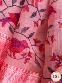 Organic Vegan Tulsi saree - Pink