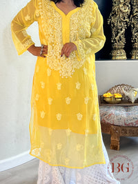 Chiffon Resham Butta Mukesh(44) Yellow CH-CHI-RES-YE356