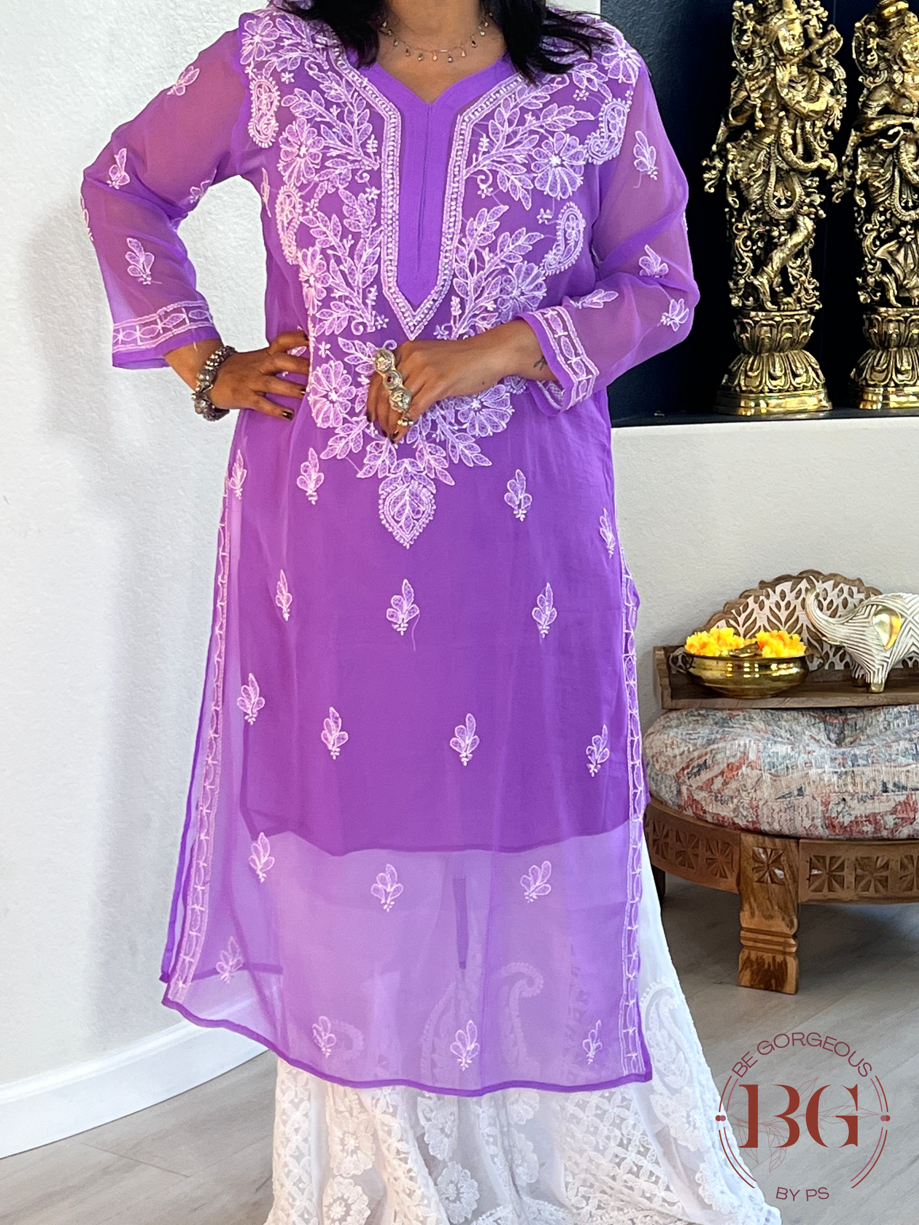 Chiffon Gala Butti(42) Purple CH-CHI-GAL-PU349