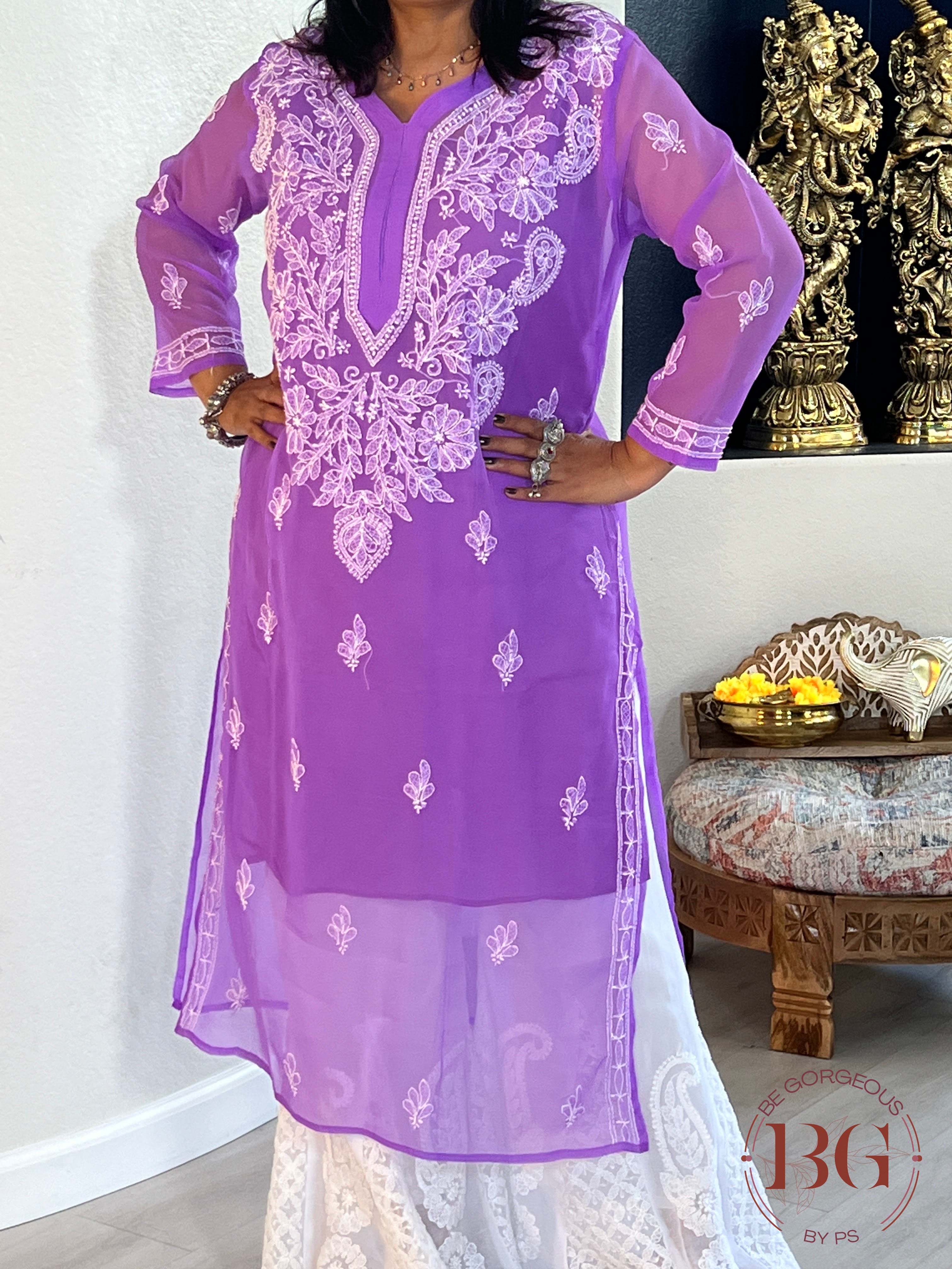 Chiffon Gala Butti(42) Purple CH-CHI-GAL-PU349