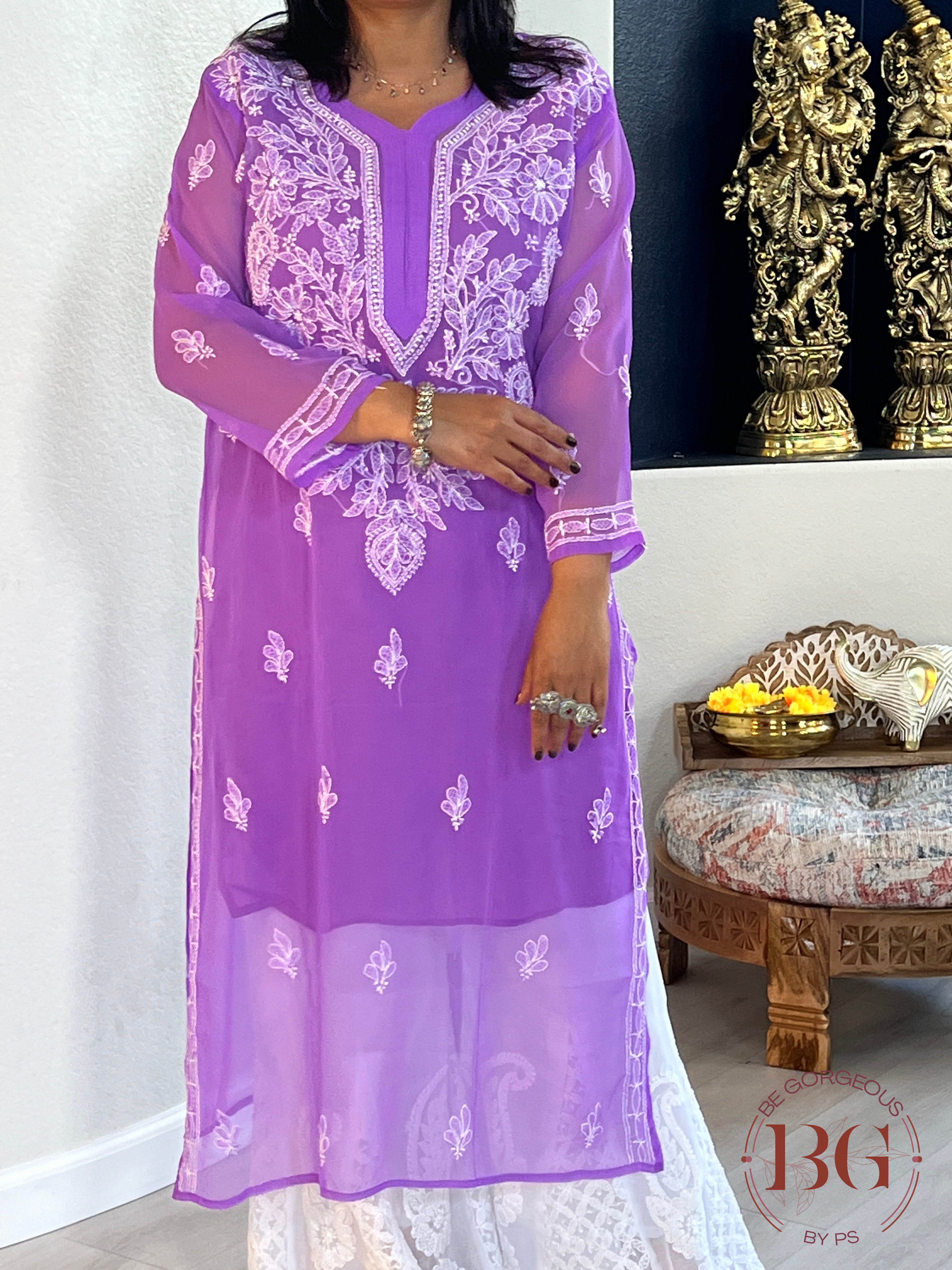 Chiffon Gala Butti(42) Purple CH-CHI-GAL-PU349