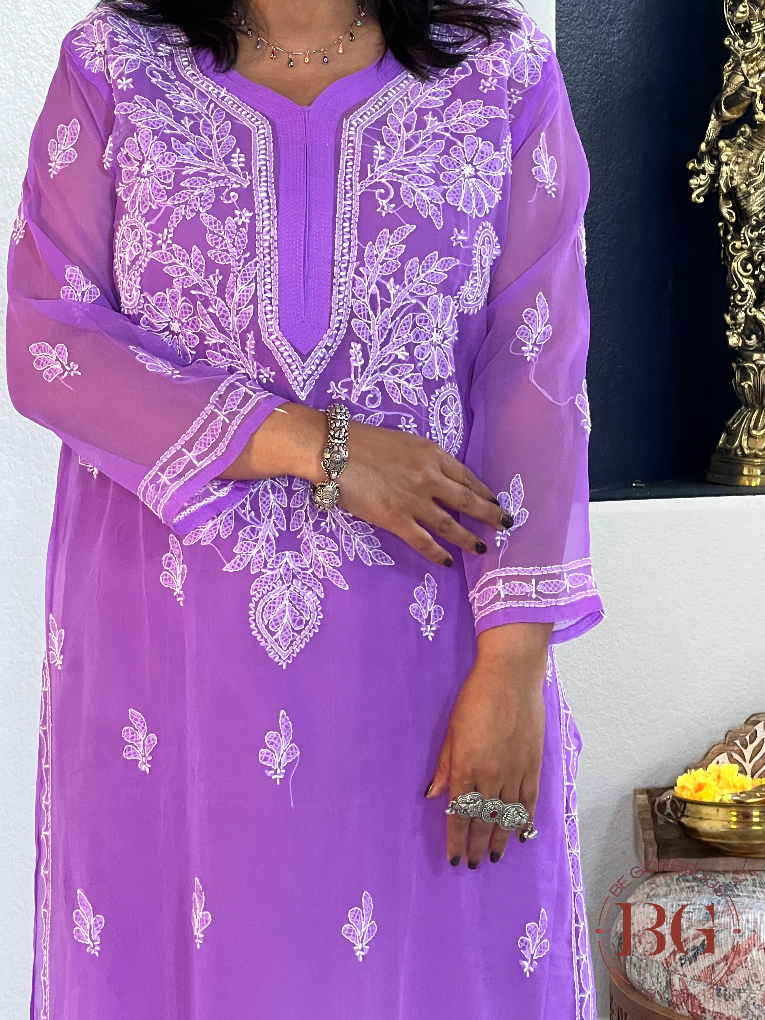 Chiffon Gala Butti(42) Purple CH-CHI-GAL-PU349