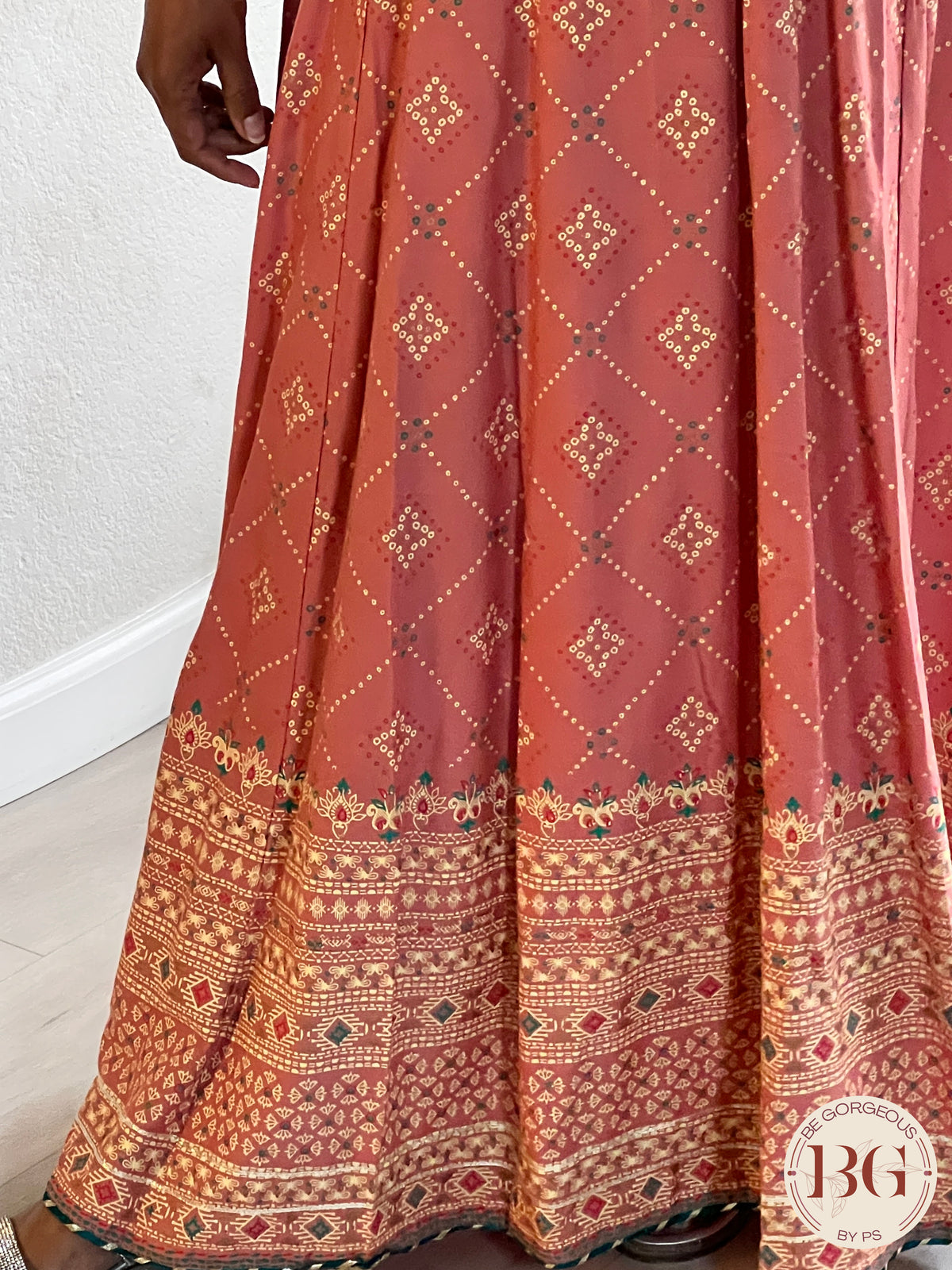 Full length anarkali gown 1 piece dress in gorgeous pink shade