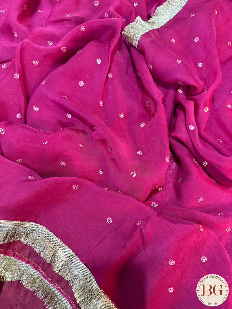 Banarasi Organza Silk Saree - Pink