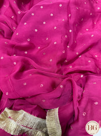 Banarasi Organza Silk Saree - Pink