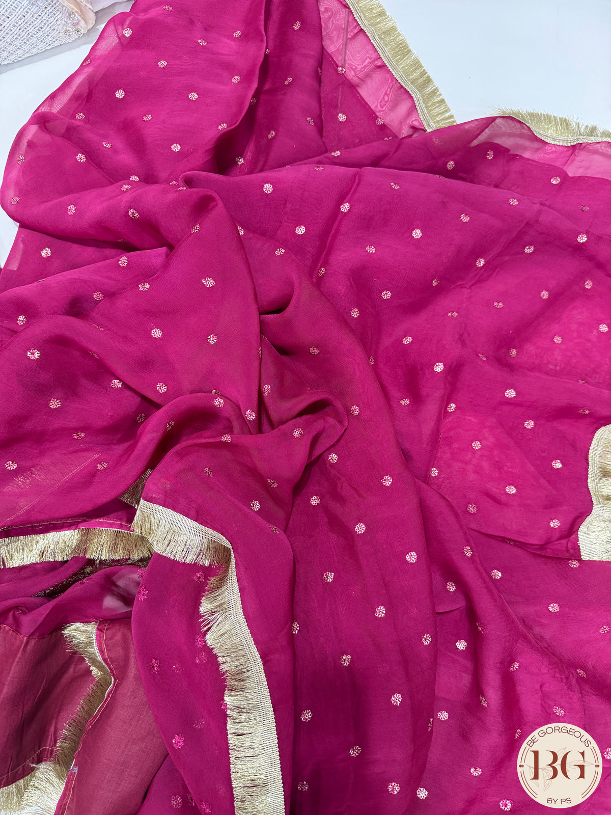 Banarasi Organza Silk Saree - Pink