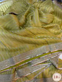 Organza Designer Saree - Green