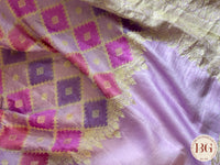 Mushroo banarasi rangkaat pure silk handloom saree - Lavendar