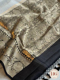 Banarasi Handloom Kora Organza Silk Saree - Silk mark certfied - cream