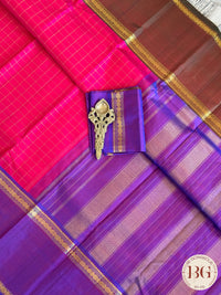 Kanjeevaram pure silk handloom saree - red big border