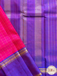 Kanjeevaram pure silk handloom saree - red big border