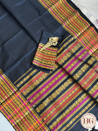 Kanjeevaram pure silk handloom saree - black
