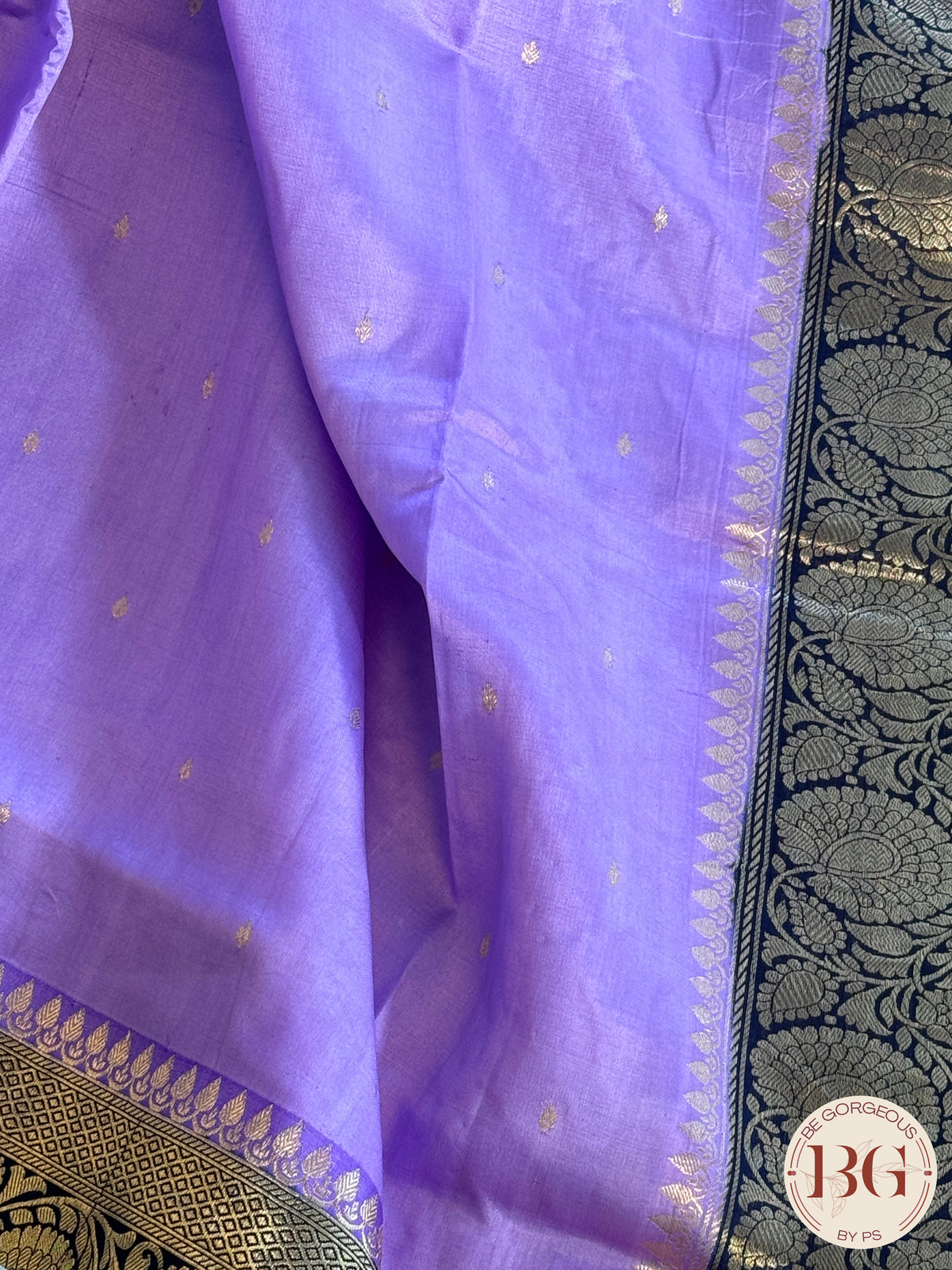 Banarasi silk raw mango katan silk saree silk mark certified - Purple