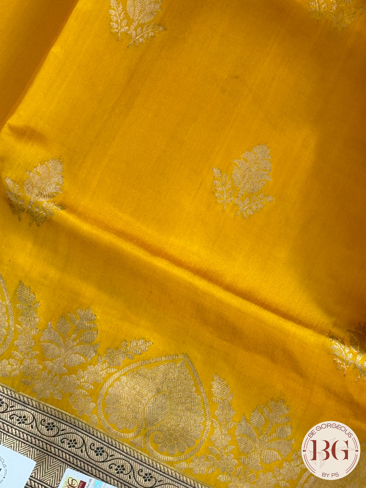 Banarasi silk raw mango katan silk saree silk mark certfied - Yellow