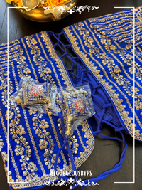 Bridal Long blouse color - royal blue