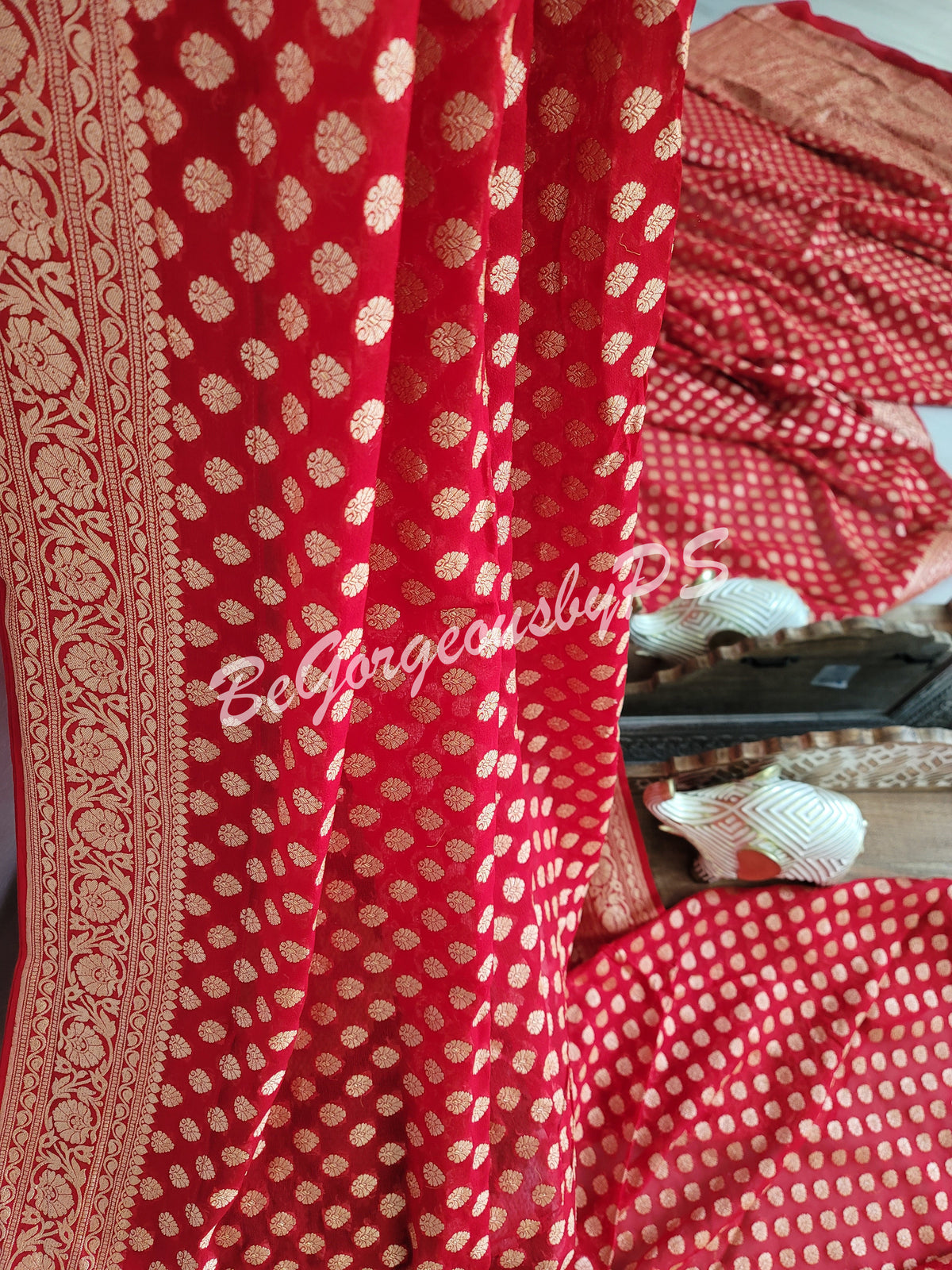 Khaddi georgette banarasi saree