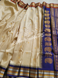 Gadwal Silk Saree with ganga jamuna border