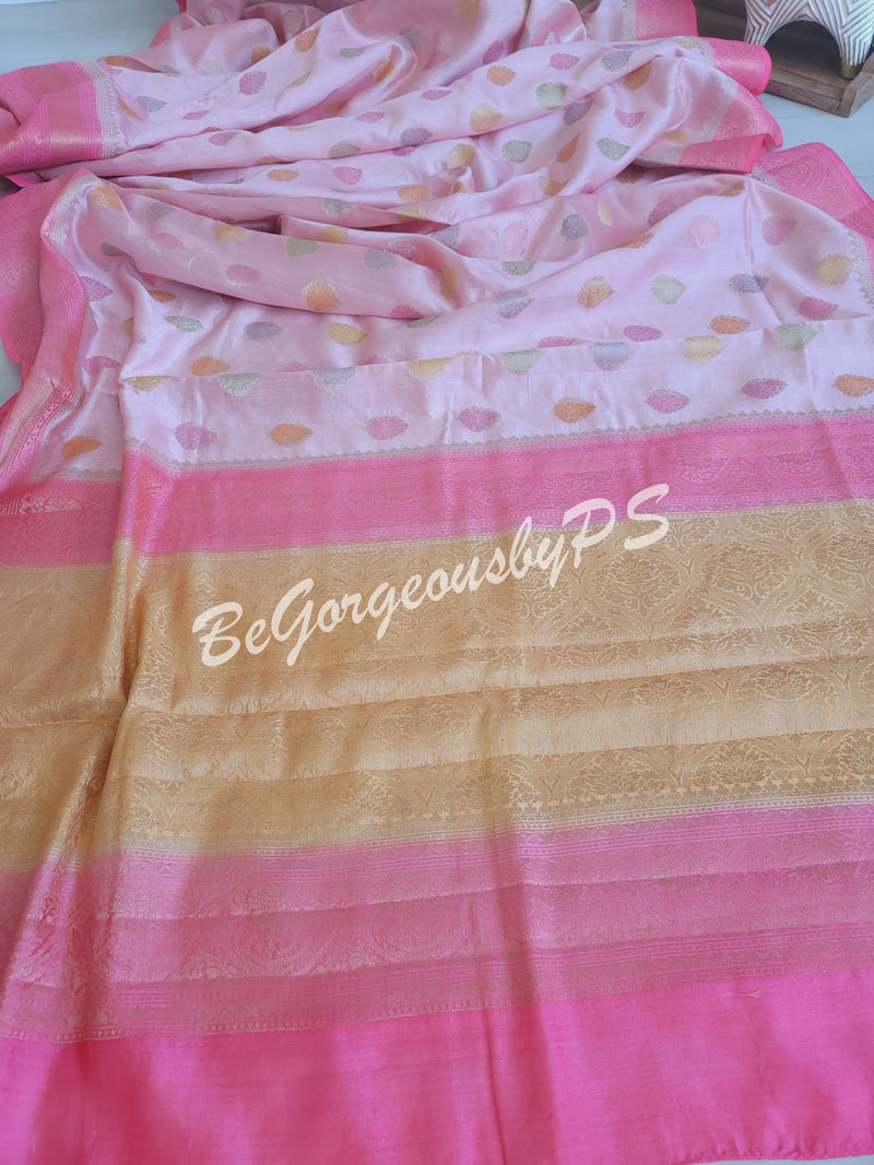 Moonga Banarasi saree with weaving