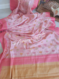 Moonga Banarasi saree with weaving