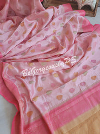 Moonga Banarasi saree with weaving