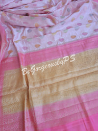 Moonga Banarasi saree with weaving