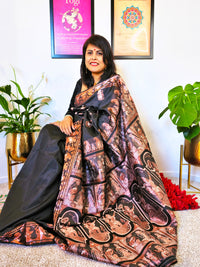 Pure Silk Baluchari Saree - Black