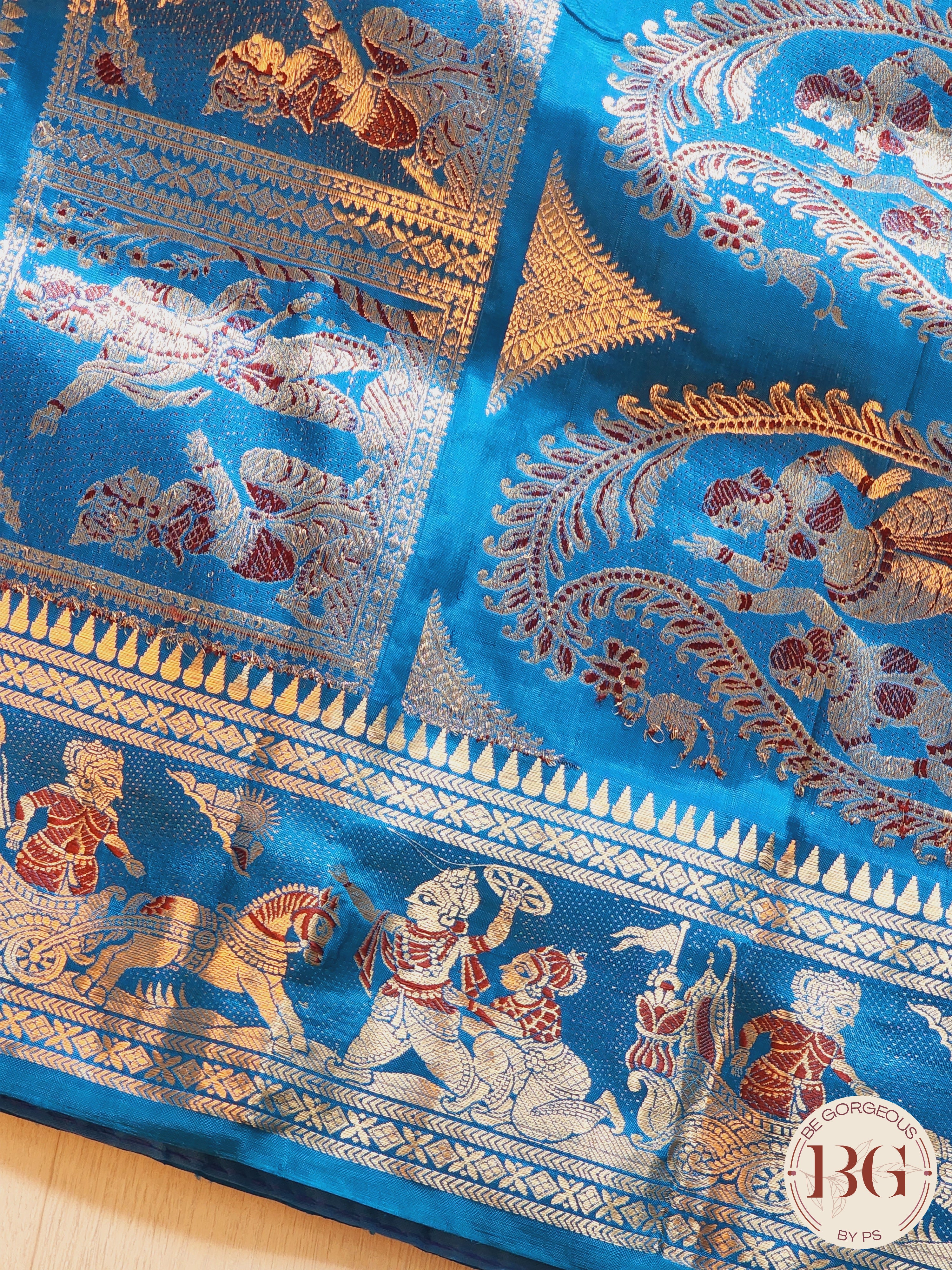 Pure Silk Baluchari Blue