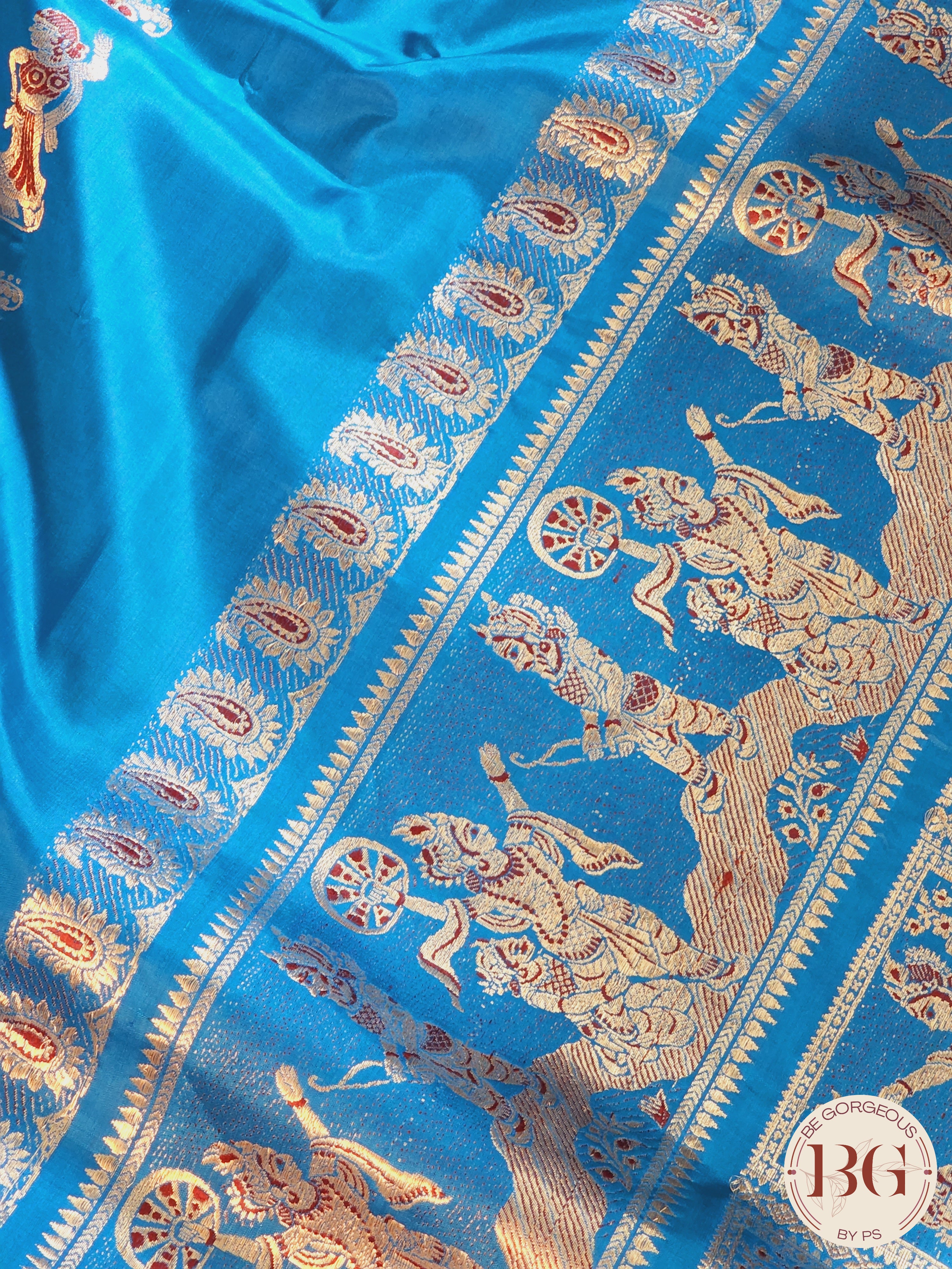 Pure Silk Baluchari Blue