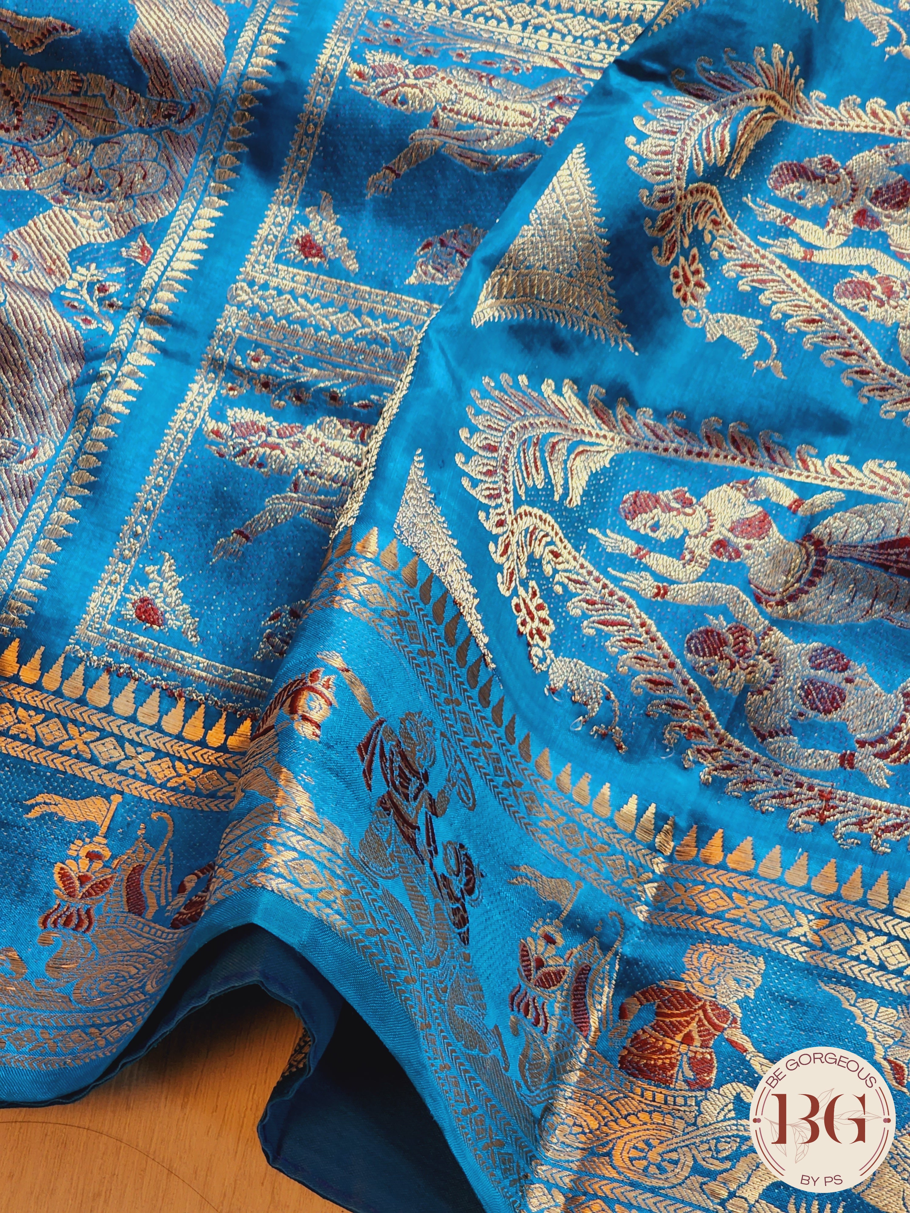 Pure Silk Baluchari Blue