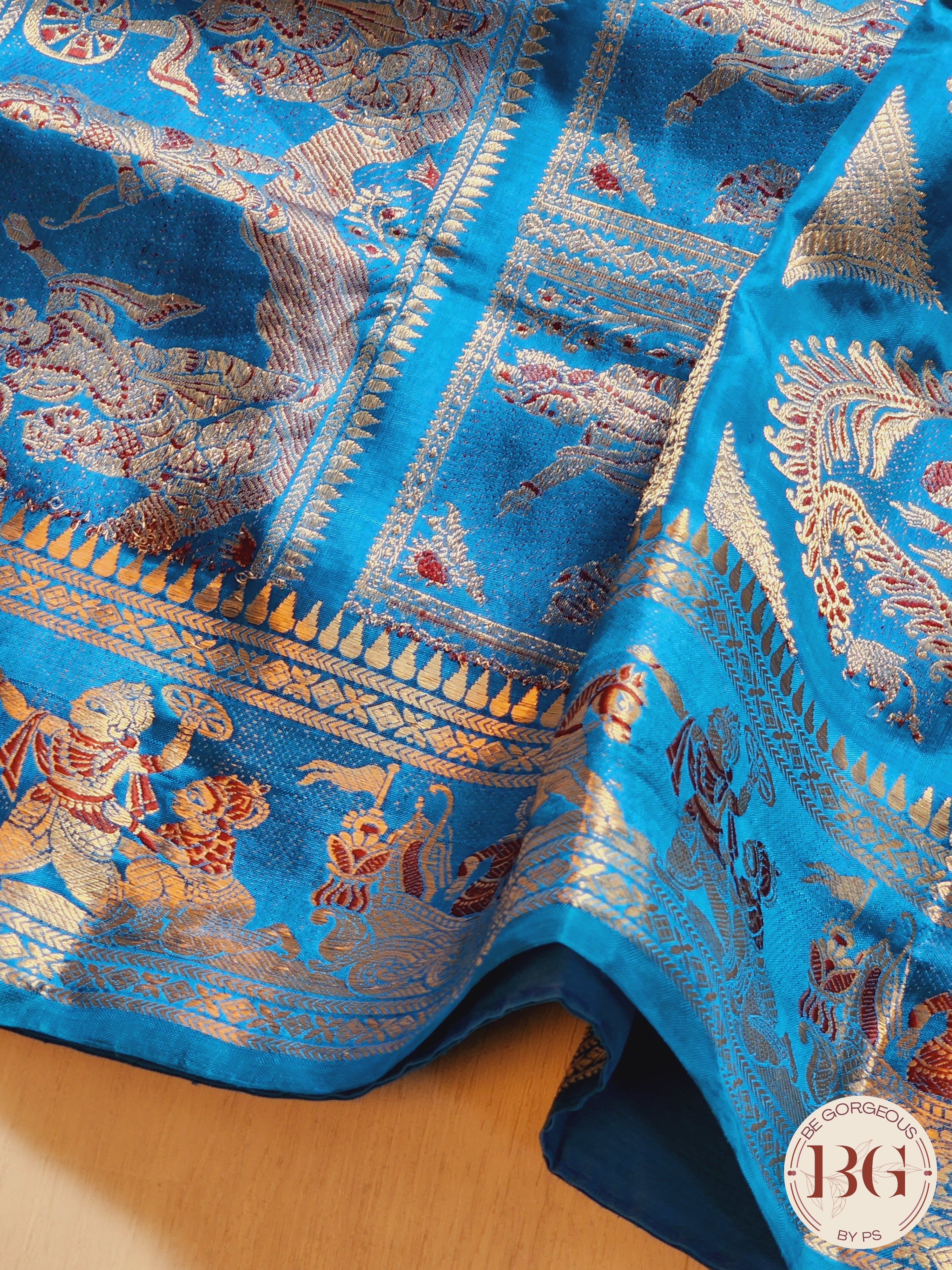 Pure Silk Baluchari Blue