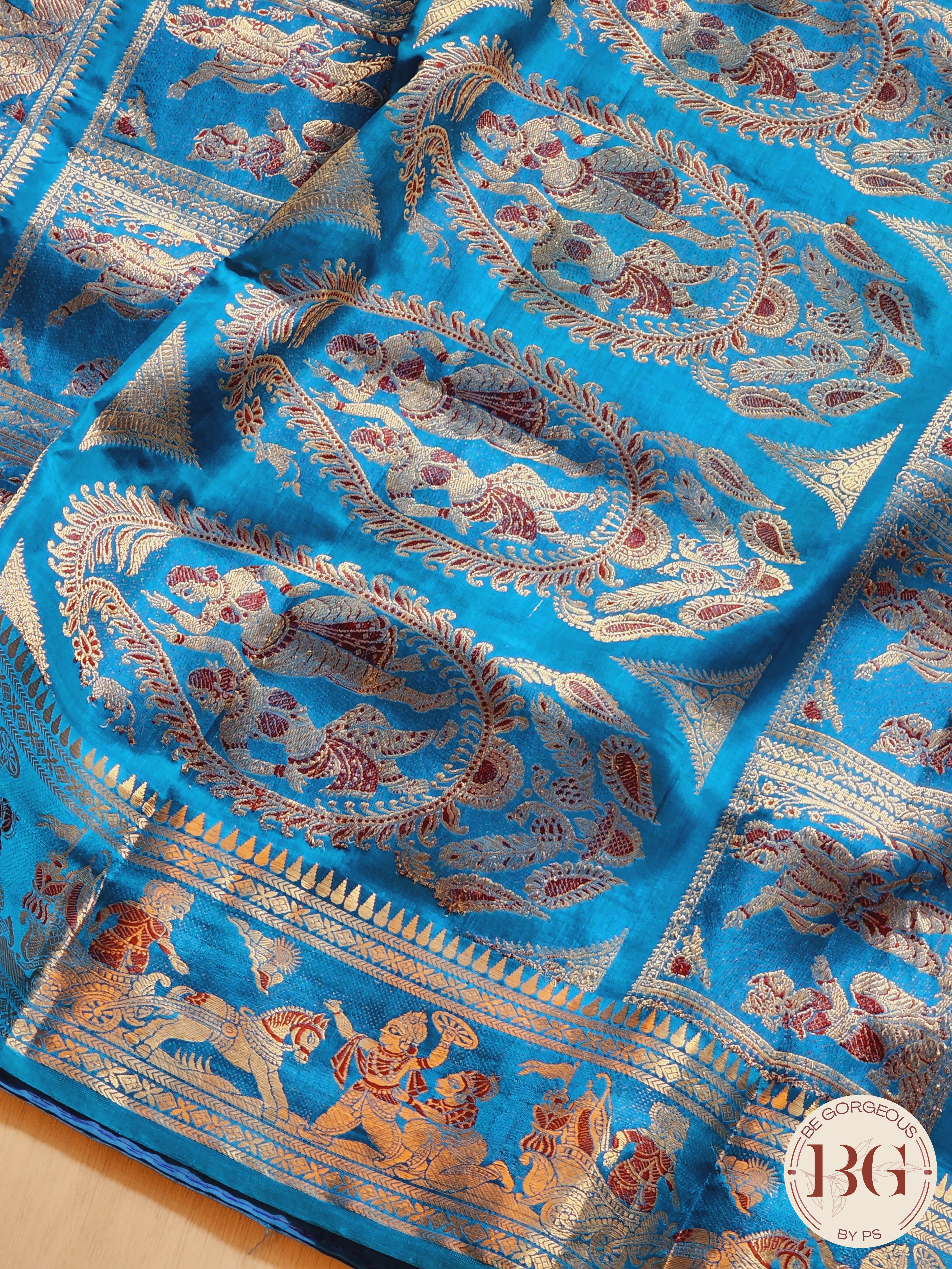 Pure Silk Baluchari Blue