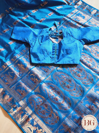 Pure Silk Baluchari Blue