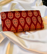 AJRAK PRINTED FABRIC CLUTCH - 4