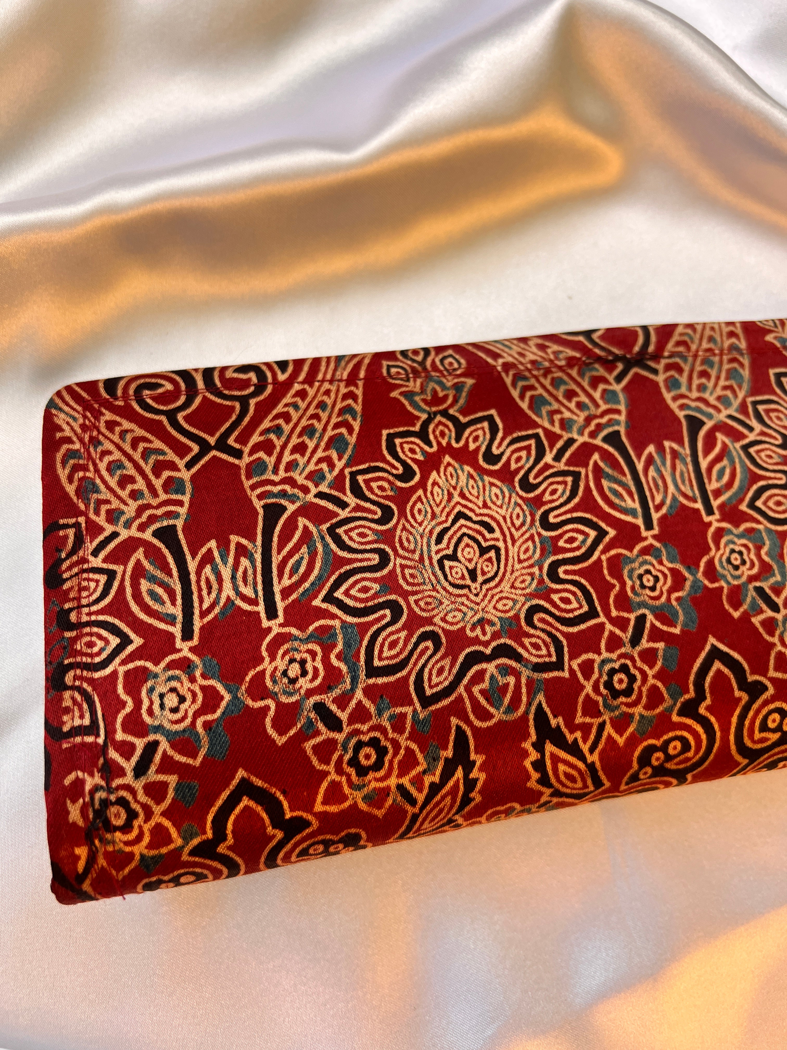 AJRAK PRINTED FABRIC CLUTCH - 3