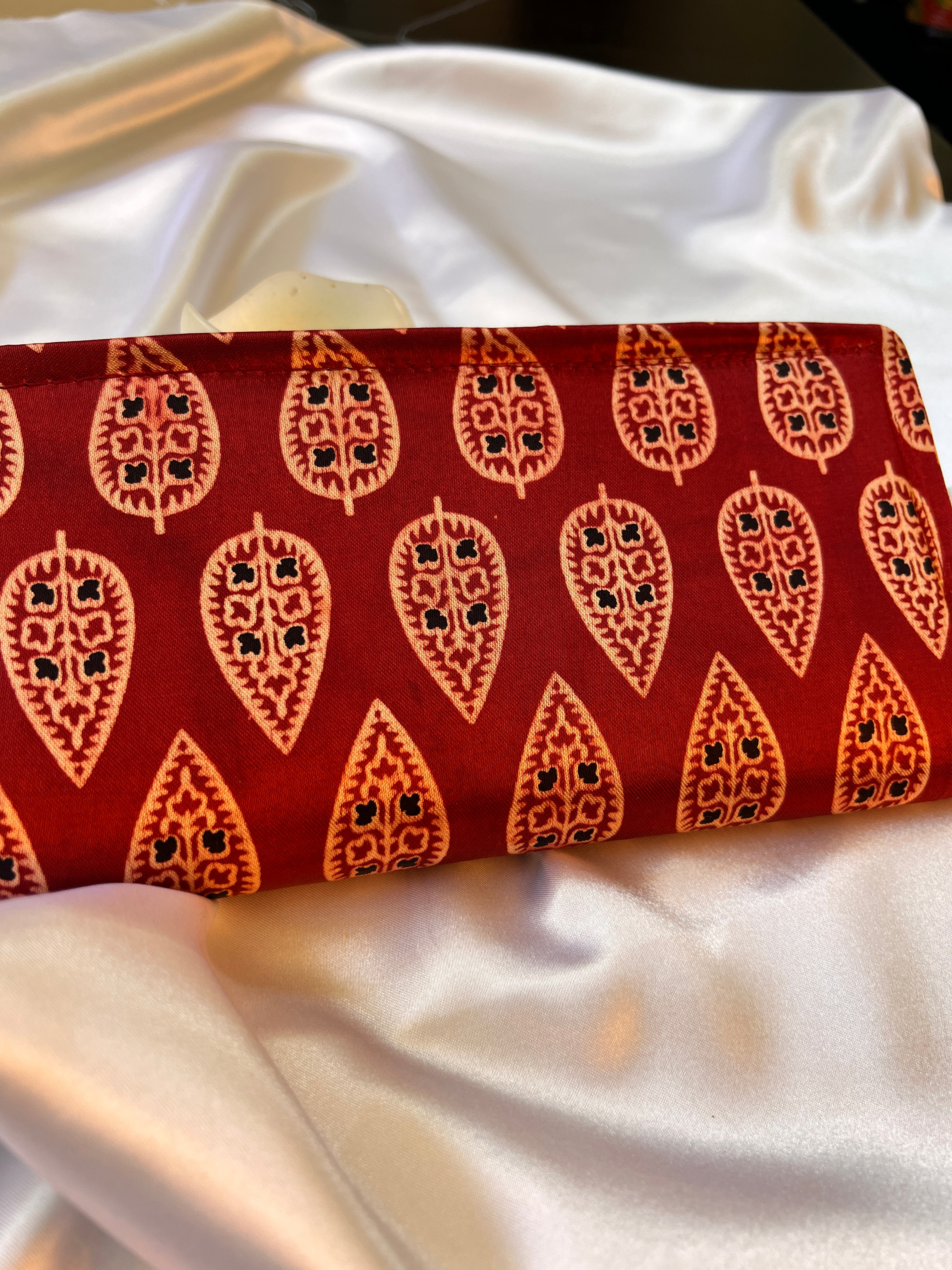 AJRAK PRINTED FABRIC CLUTCH - 4